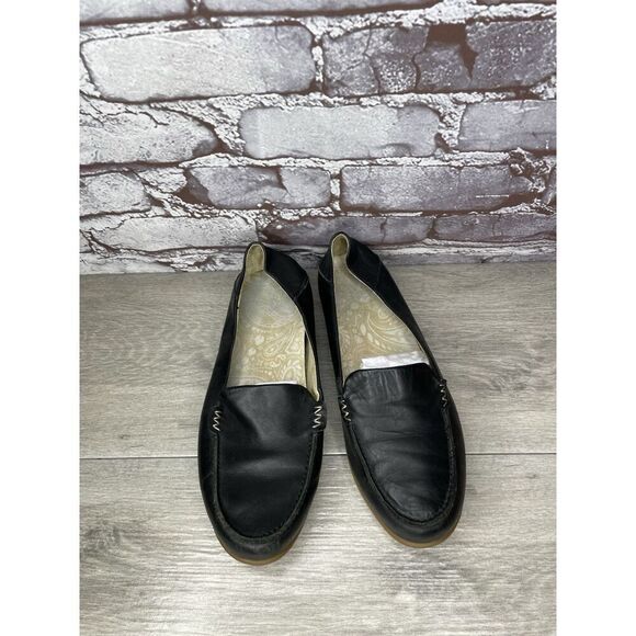 OluKai Kiele Black Leather Loafer Convertible Slip On Flats Shoes Women 9M US/39 - Picture 10 of 16